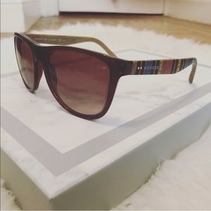 Tommy Hilfiger- Tribal Print Faux Wood Sunglasses